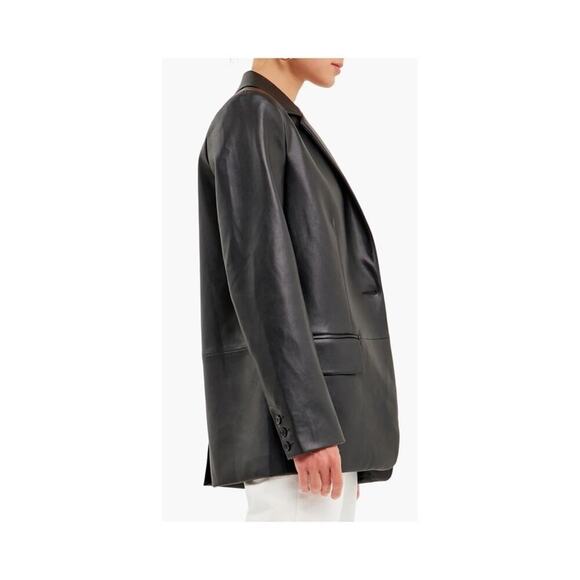 NWT Endless Rose Faux Leather Oversized Blazer Black M Nordstrom $180 - Picture 2 of 5